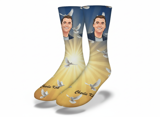 Charlie Kirk 1 doves Socks