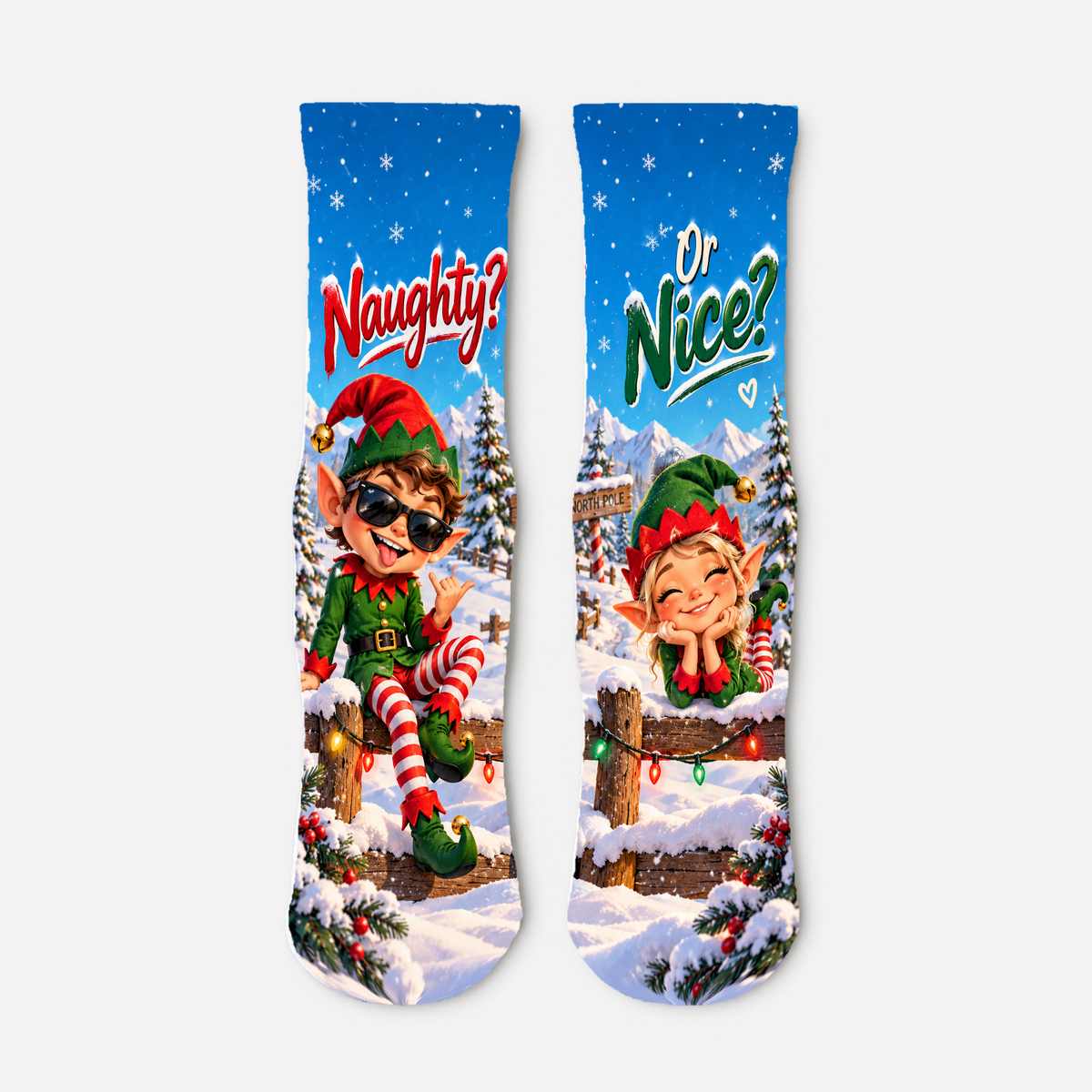 Christmas 51 Naughty Or Nice socks