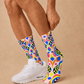 Psychedelic Checker Wave socks