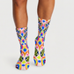 Psychedelic Checker Wave socks