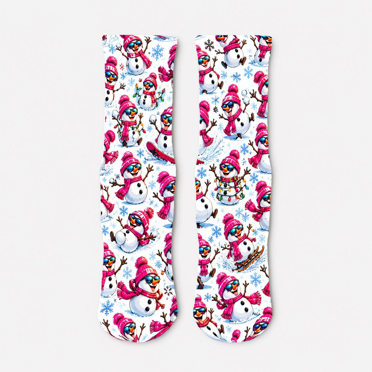 Christmas 48 Sunglass Snowmen socks