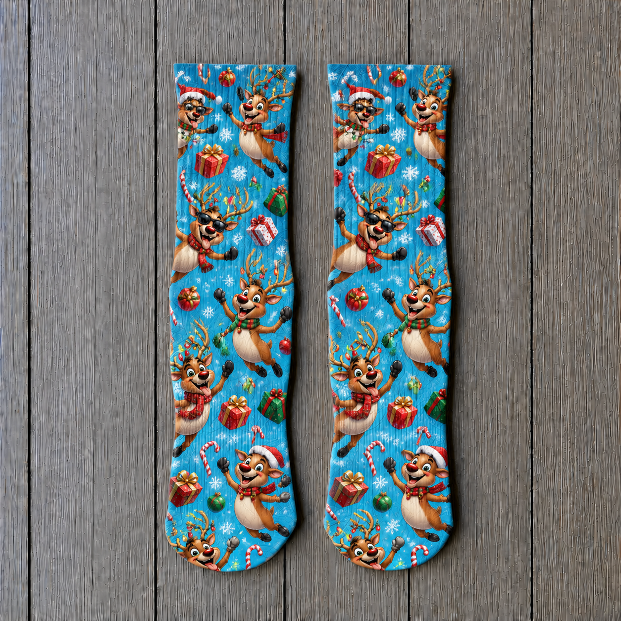 Christmas Reindeer Christmas Chaos socks