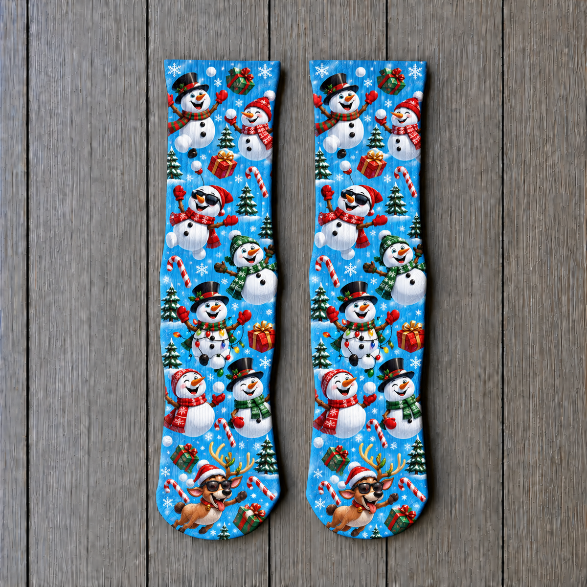 Christmas Snow Much Fun socks