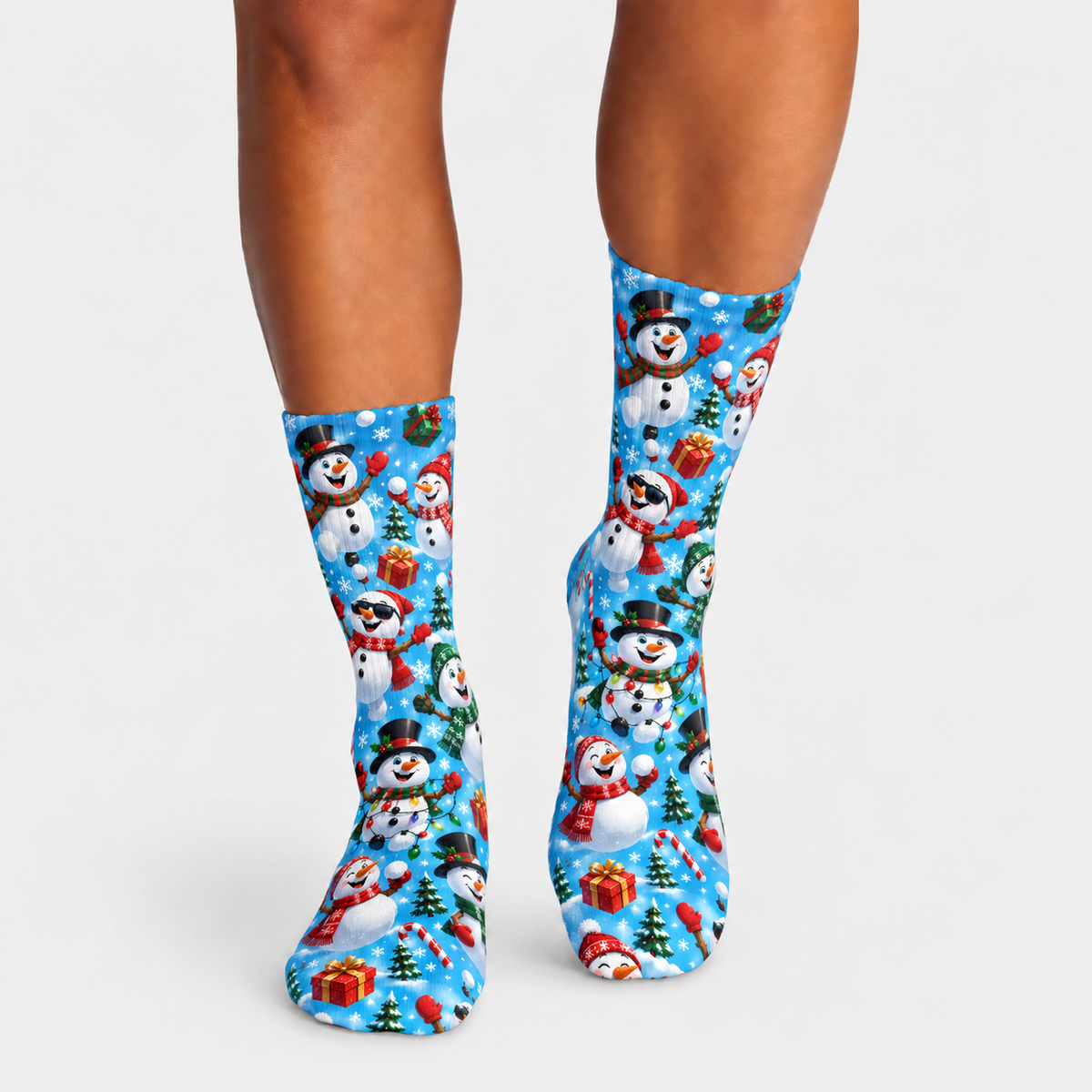 Christmas Snow Much Fun socks