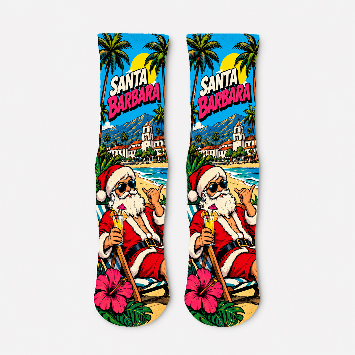 Christmas 43 Santa´s Santa Barbara Holiday socks