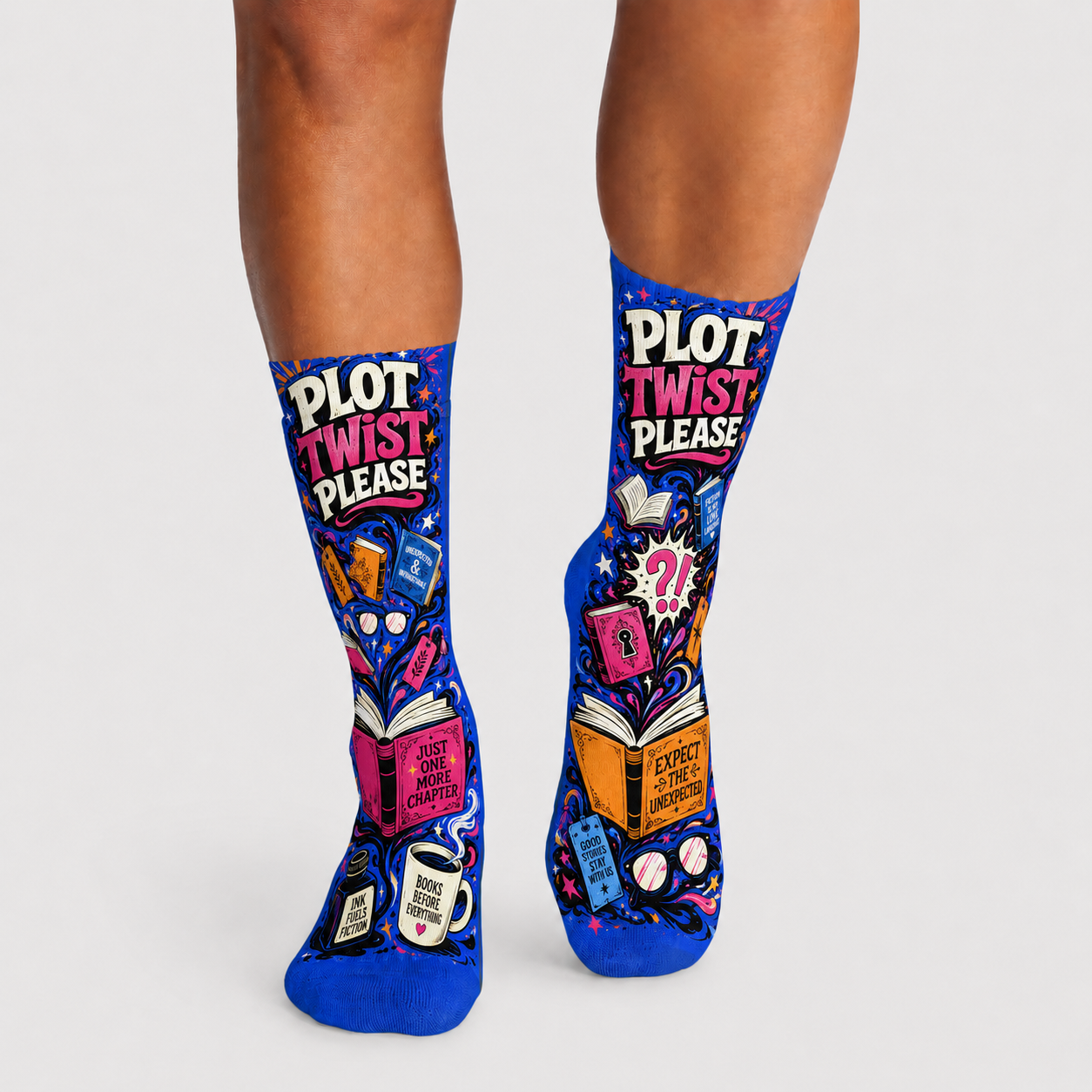Cozy Book Plot Twist socks