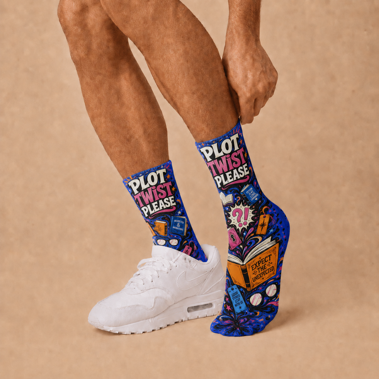 Cozy Book Plot Twist socks