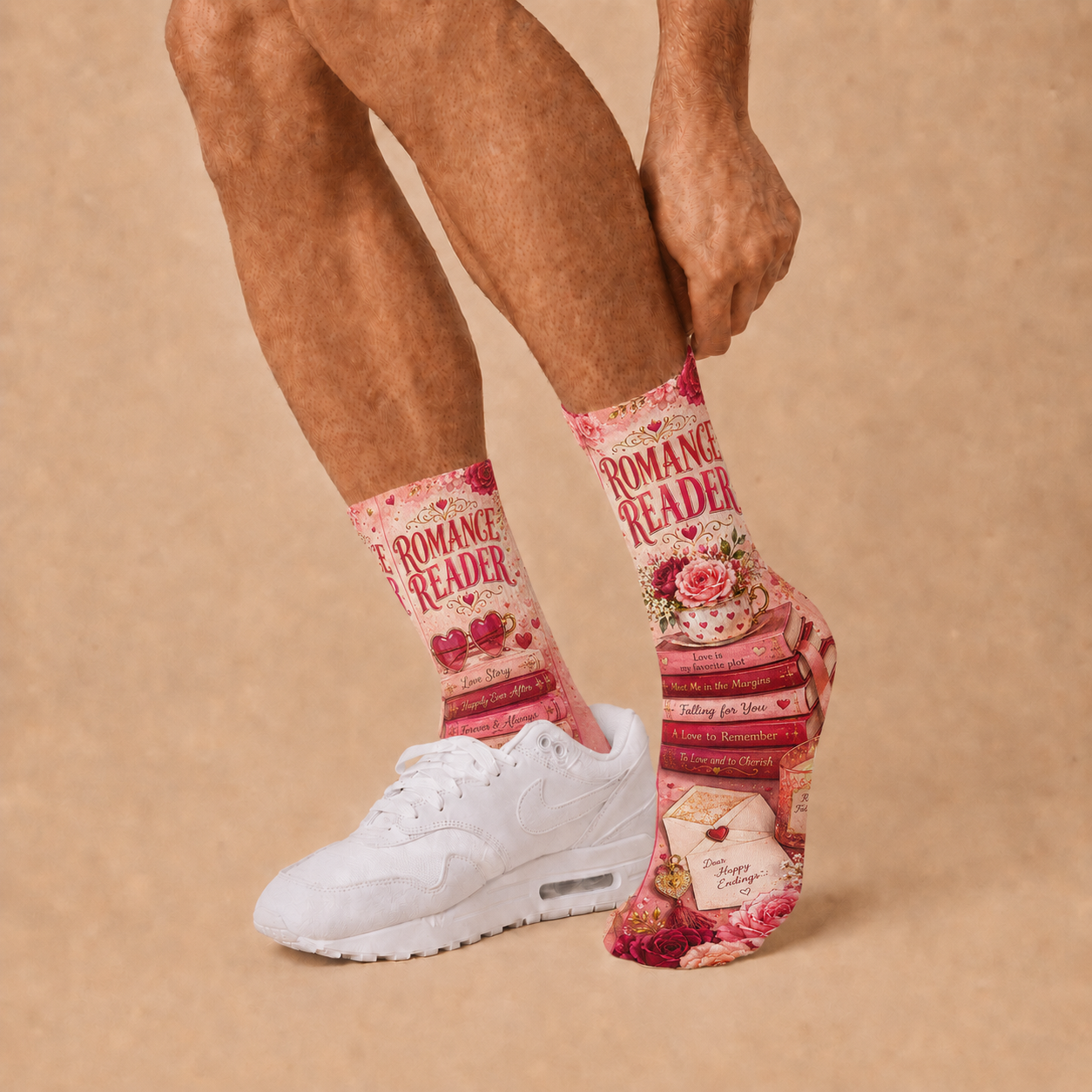 Cozy Book Romance Reader socks