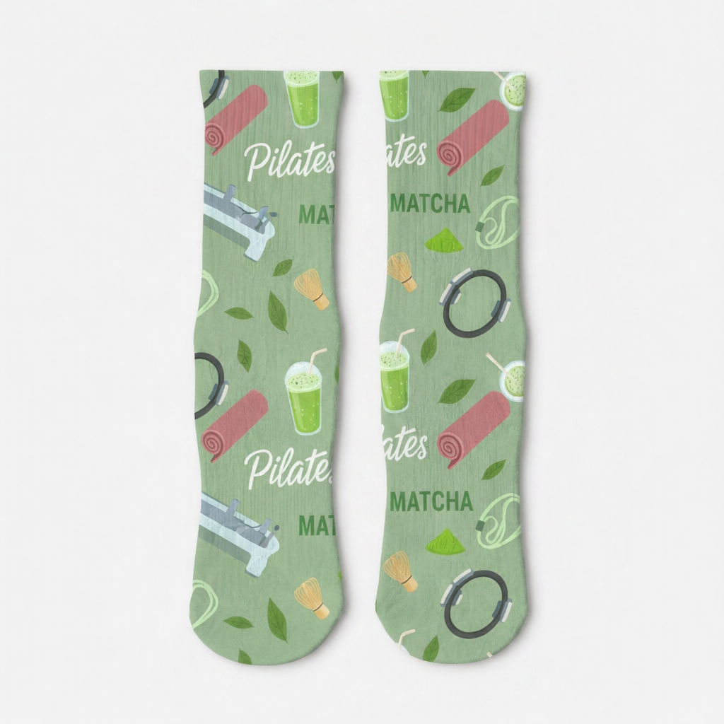 Cozy Matcha Pilates socks