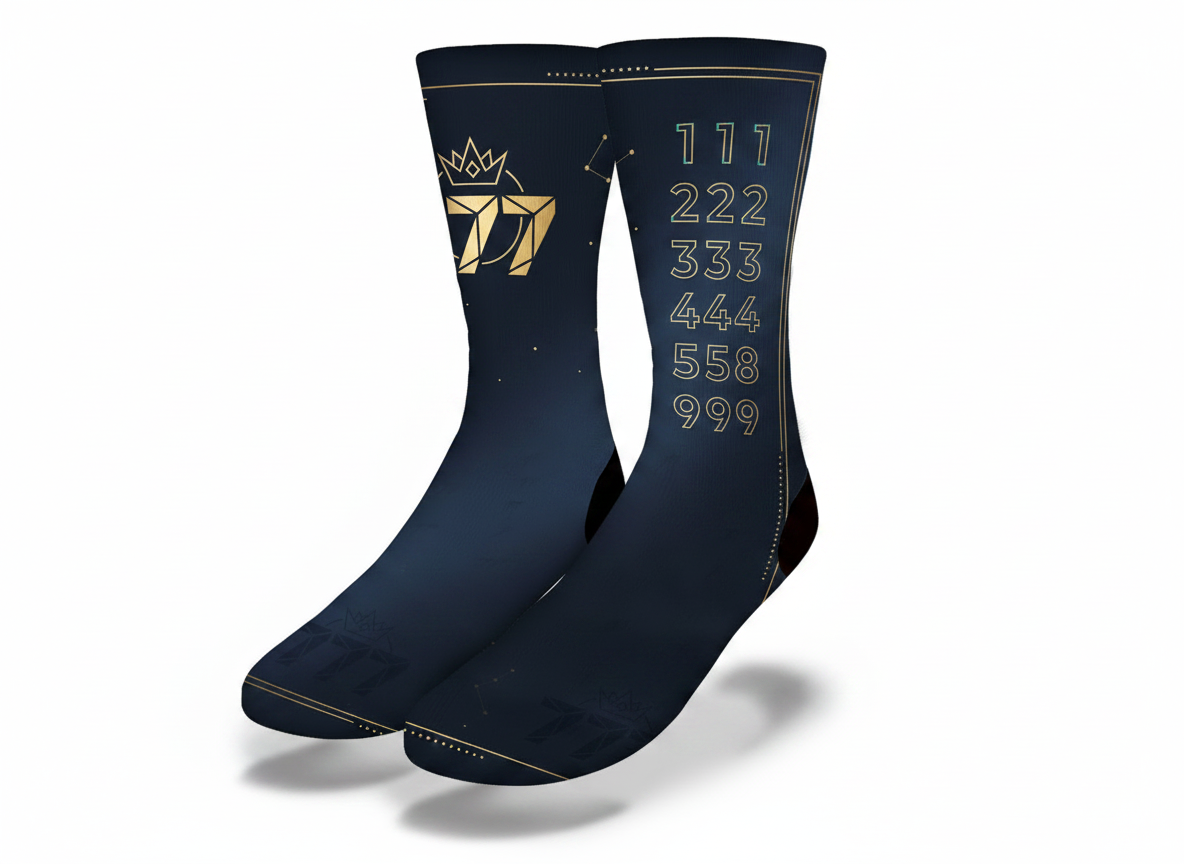Crowned 777 Blueprint Socks