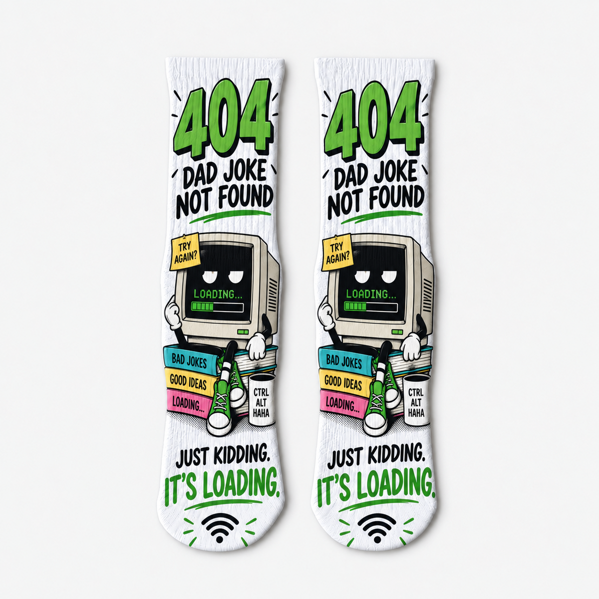 Dad Jokes 404 Joke Loading socks