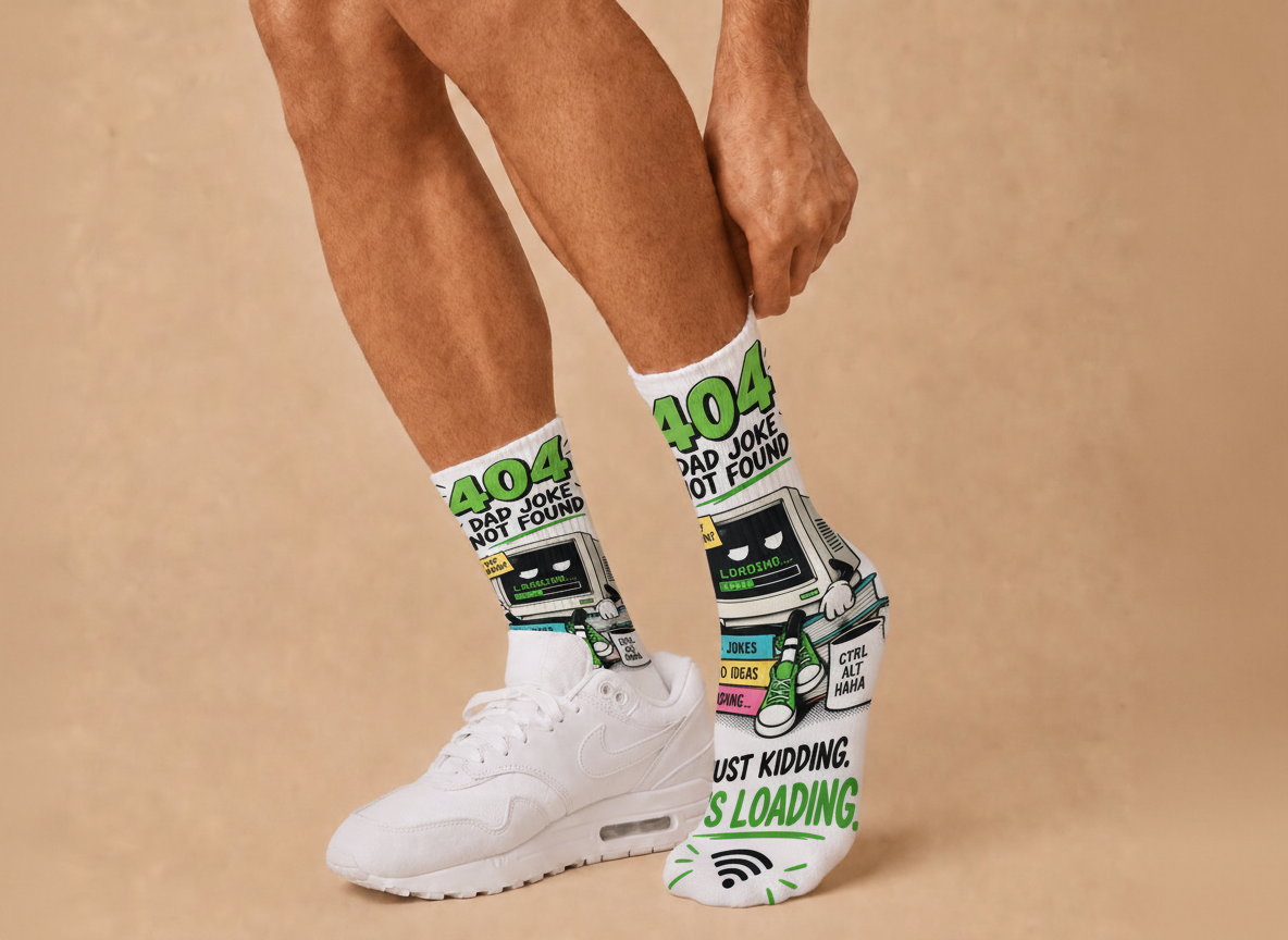 Dad Jokes 404 Joke Loading socks