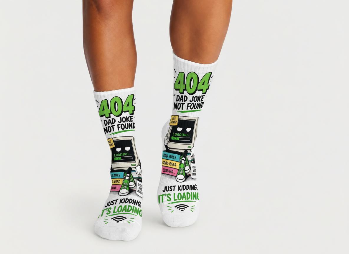 Dad Jokes 404 Joke Loading socks