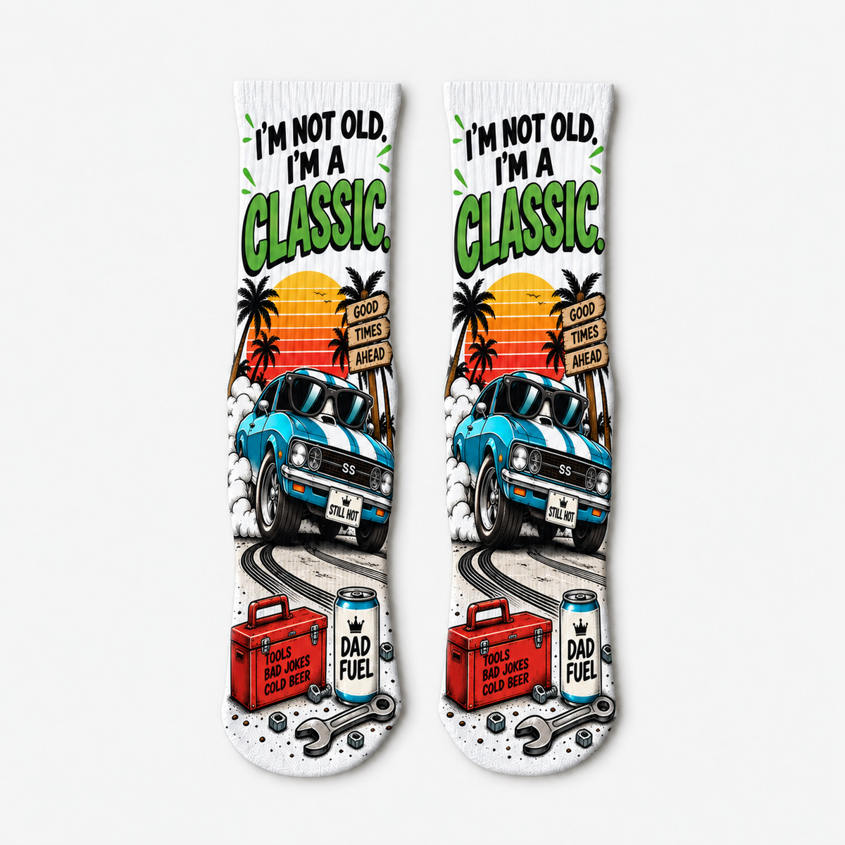 Dad Jokes Im a Classic socks