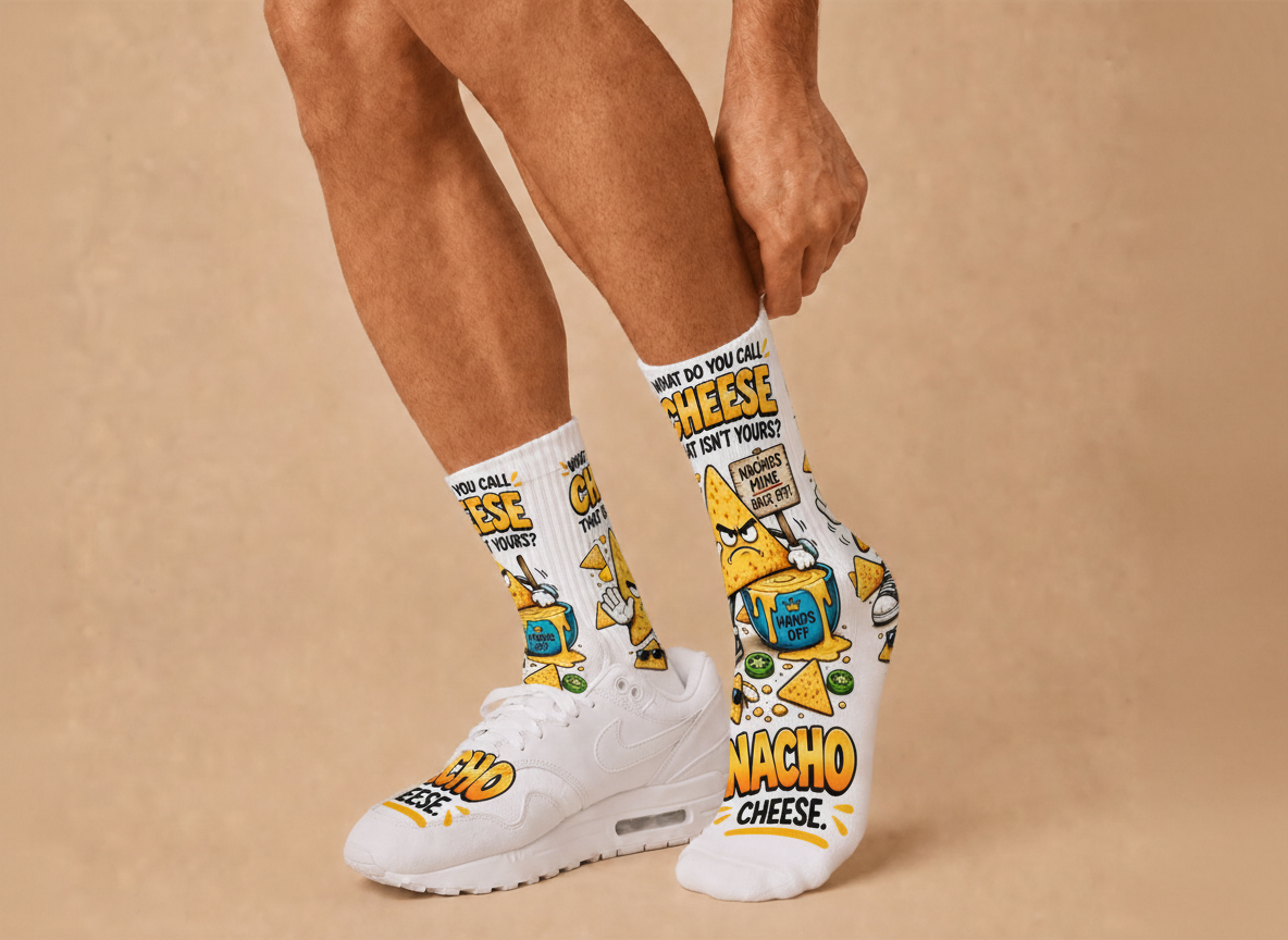 Dad Jokes Nacho Cheese socks