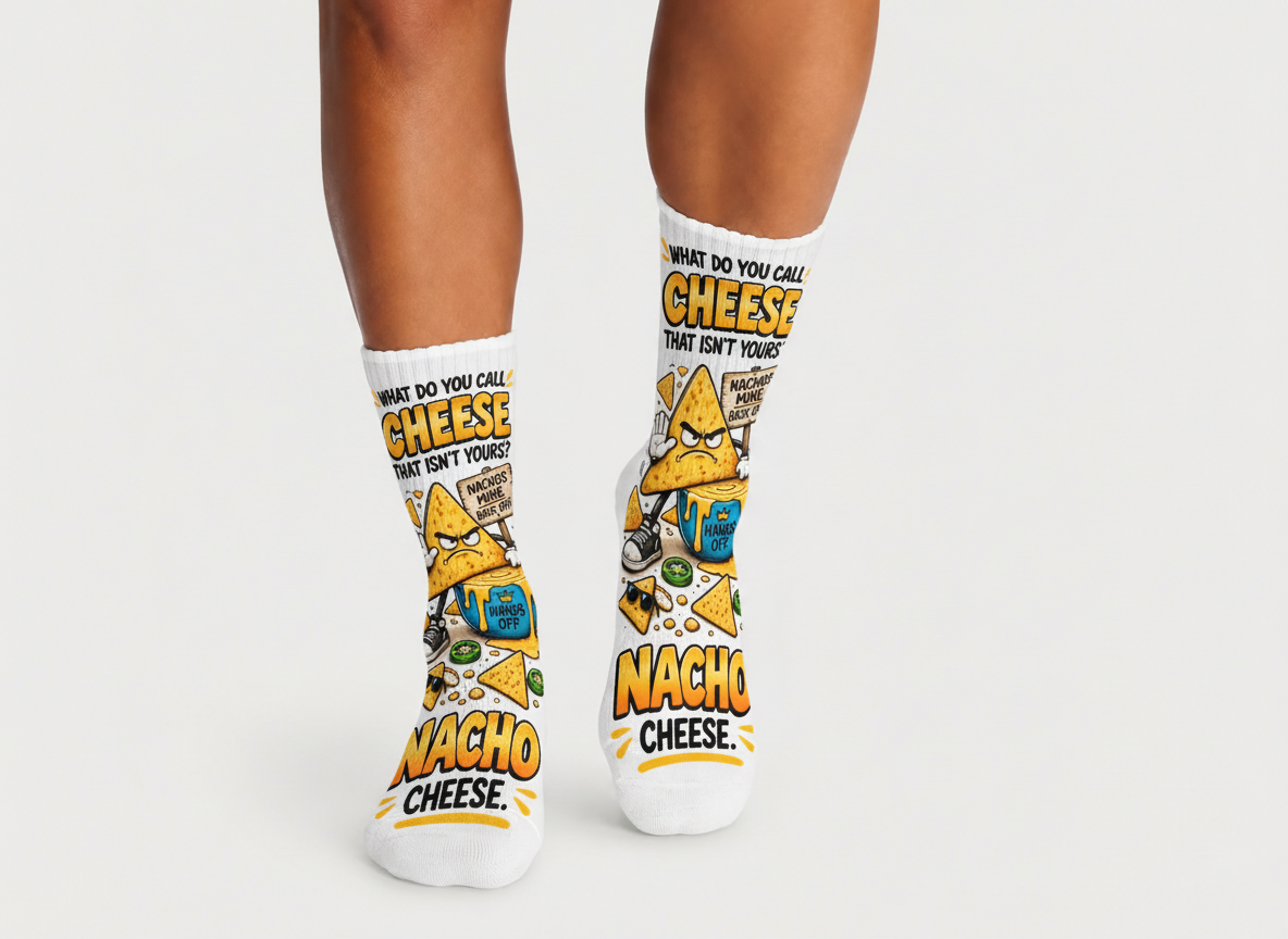 Dad Jokes Nacho Cheese socks