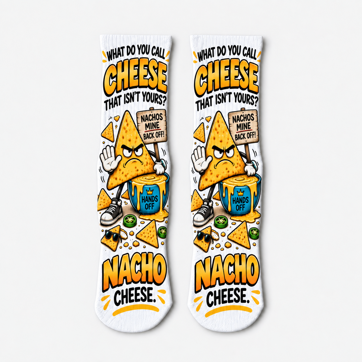 Dad Jokes Nacho Cheese socks