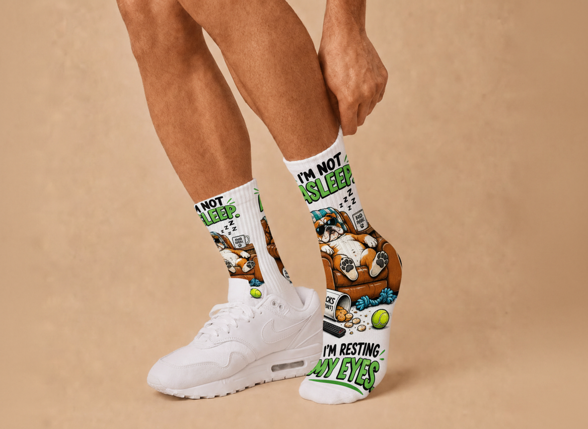 Dad Jokes Resting My Eyes socks