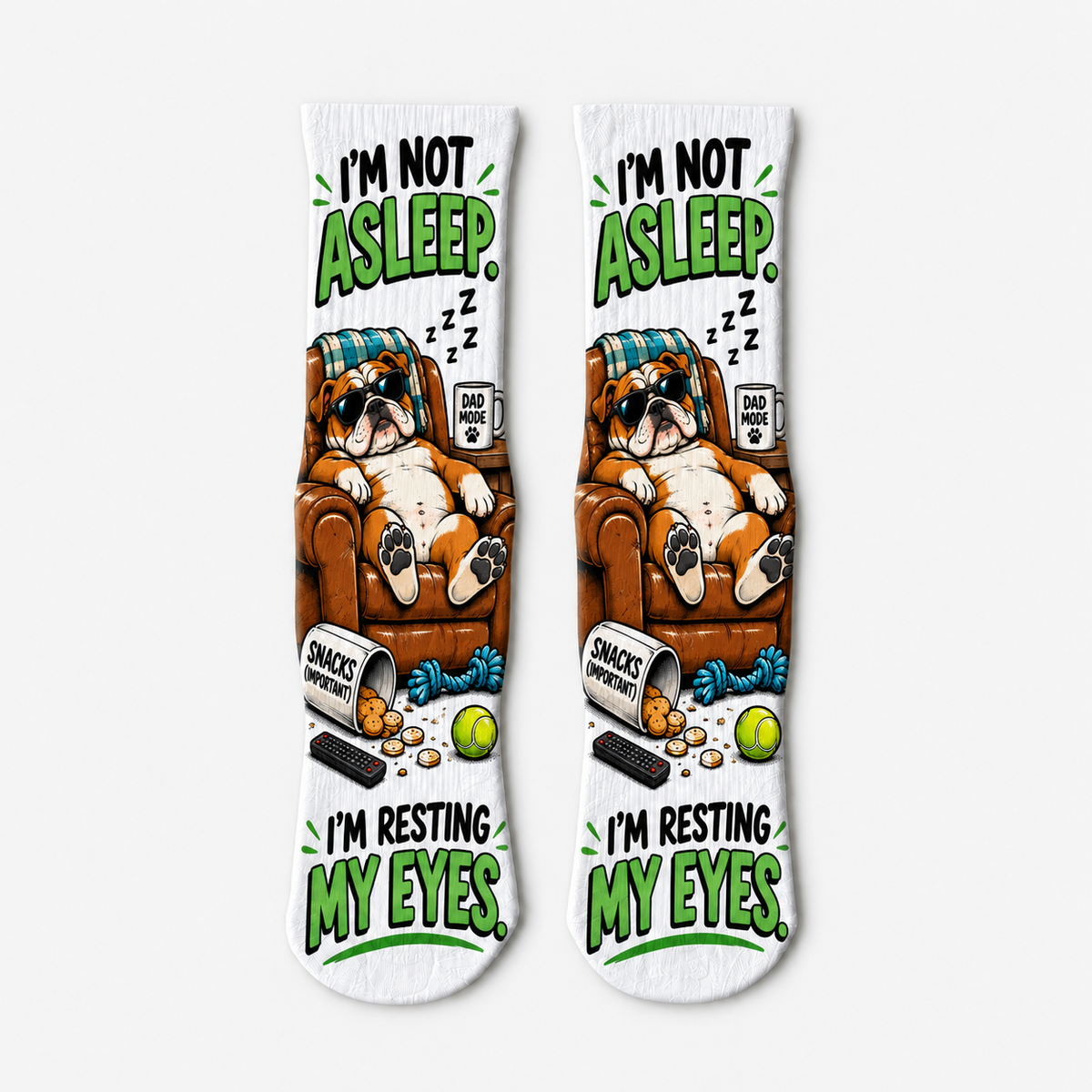 Dad Jokes Resting My Eyes socks