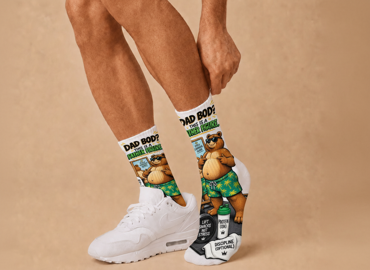 Dad Jokes Father Figure socks