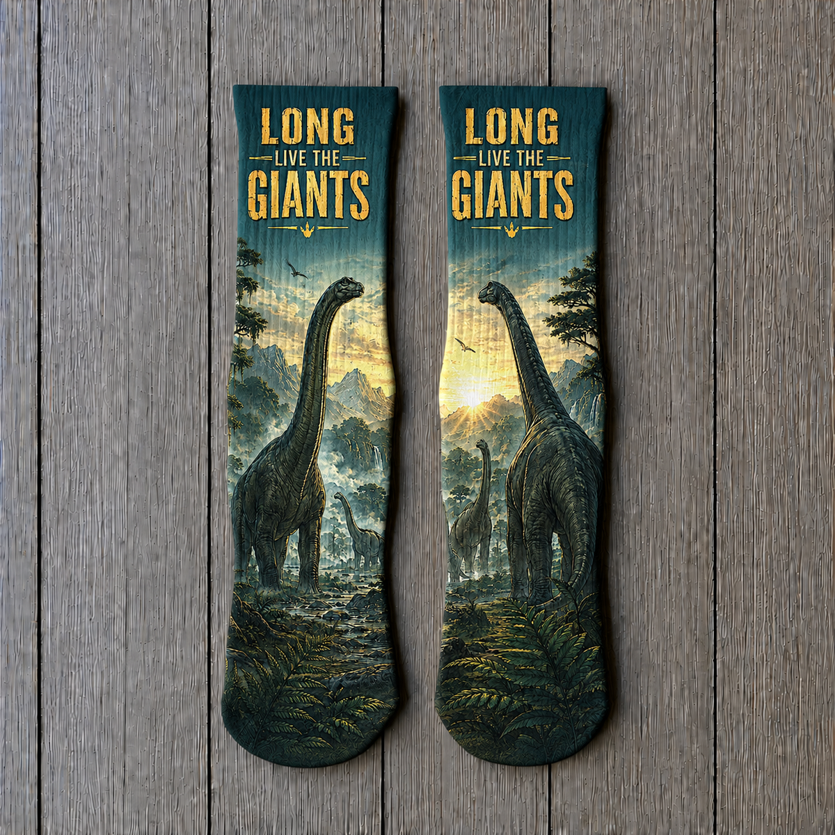 Dino Long Live Giants socks