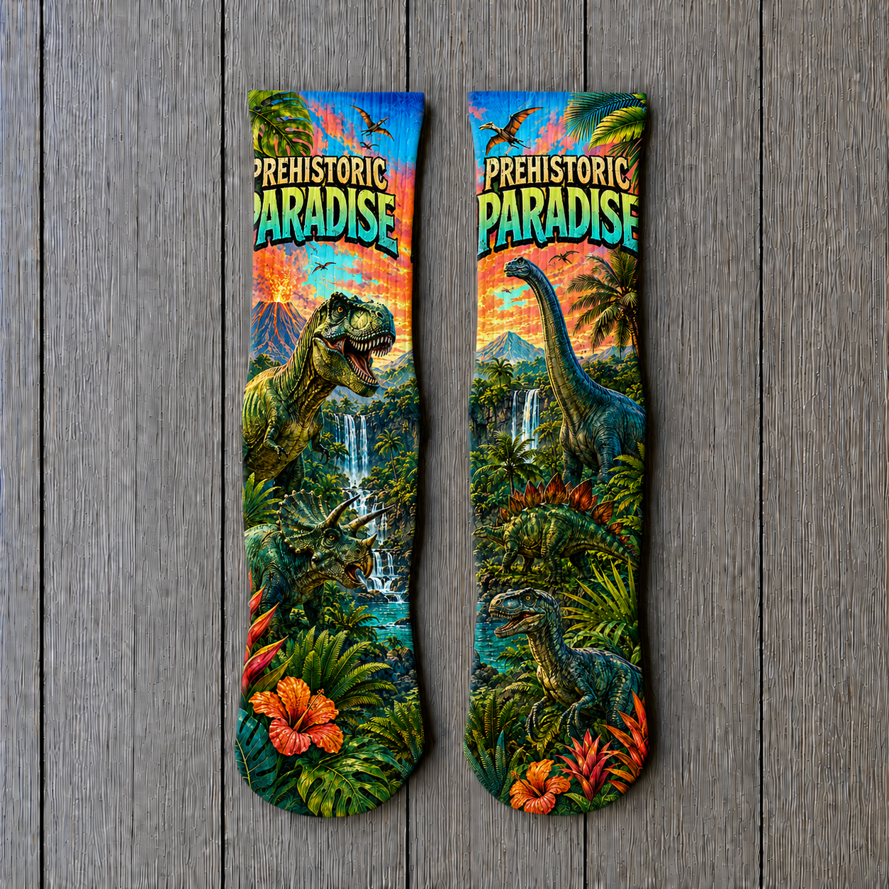 Dino Prehistoric Paradise socks