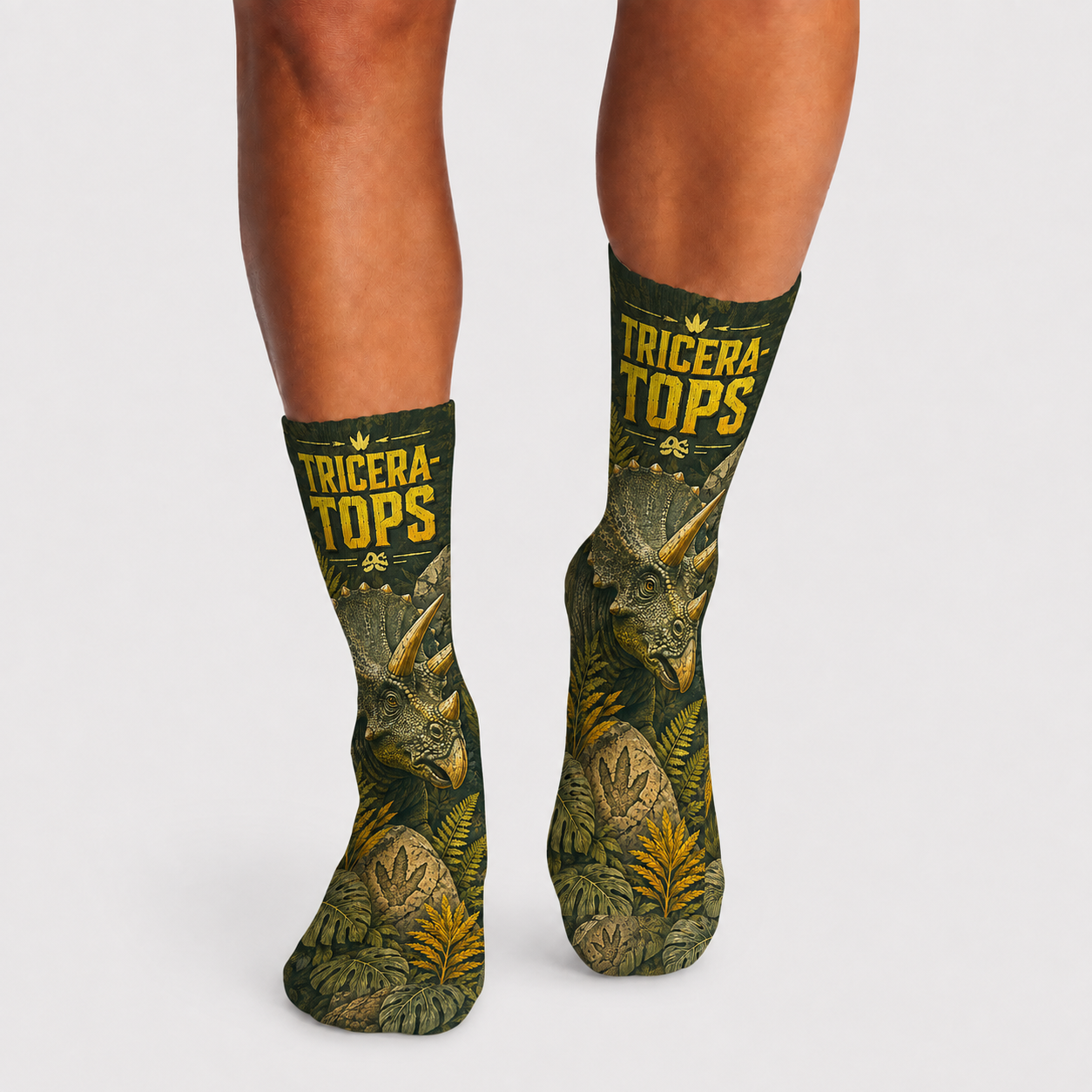 Dino Tricera Tops Socks