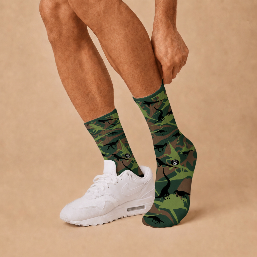 Dino Camo Crew Socks