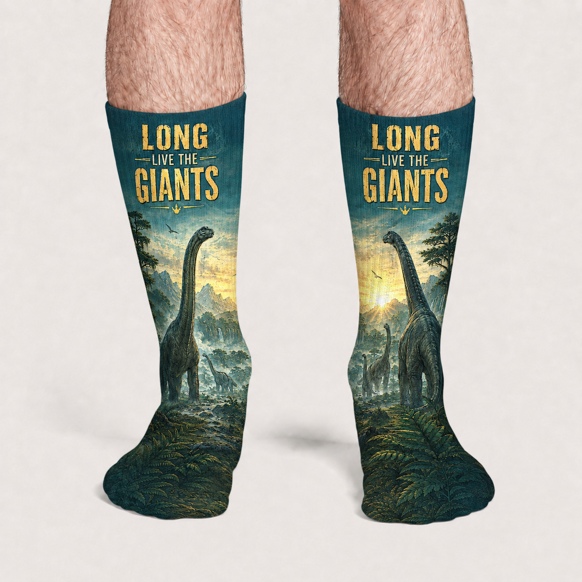 Dino Long Live Giants socks