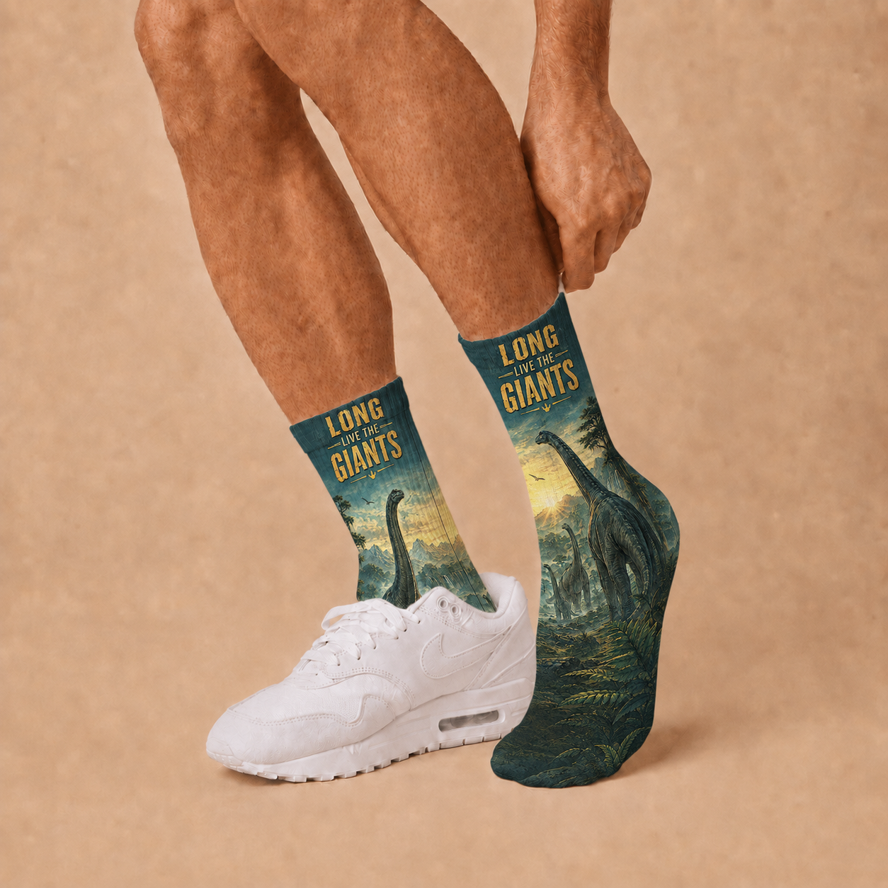 Dino Long Live Giants socks