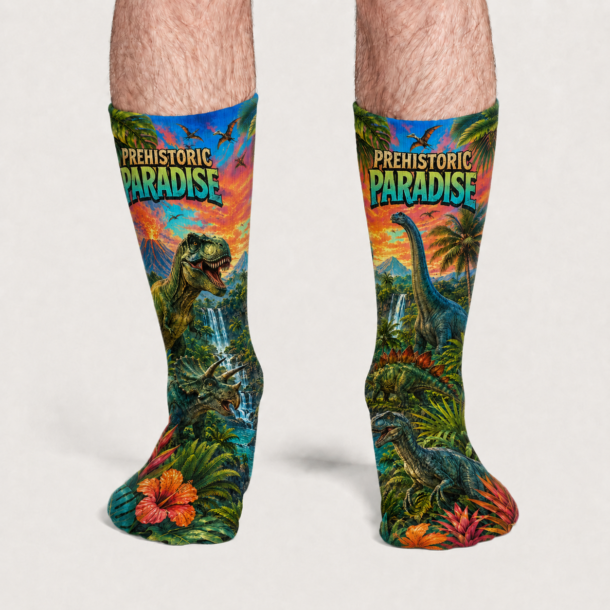 Dino Prehistoric Paradise socks