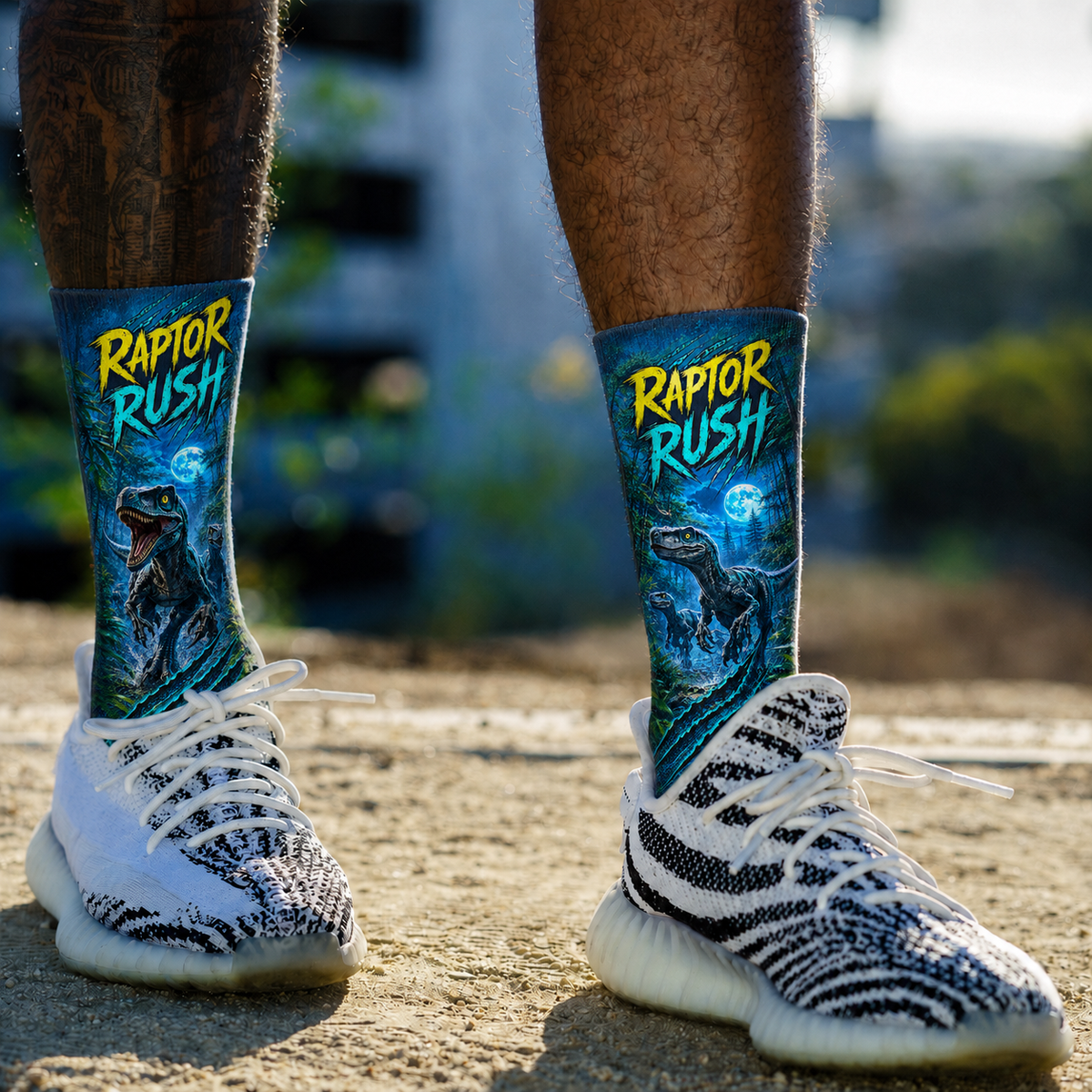 Dino Raptor Rush Socks