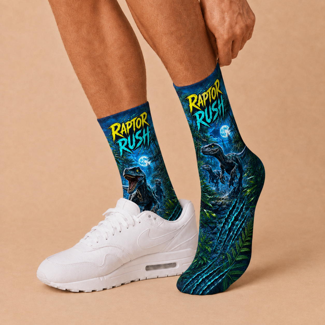 Dino Raptor Rush Socks