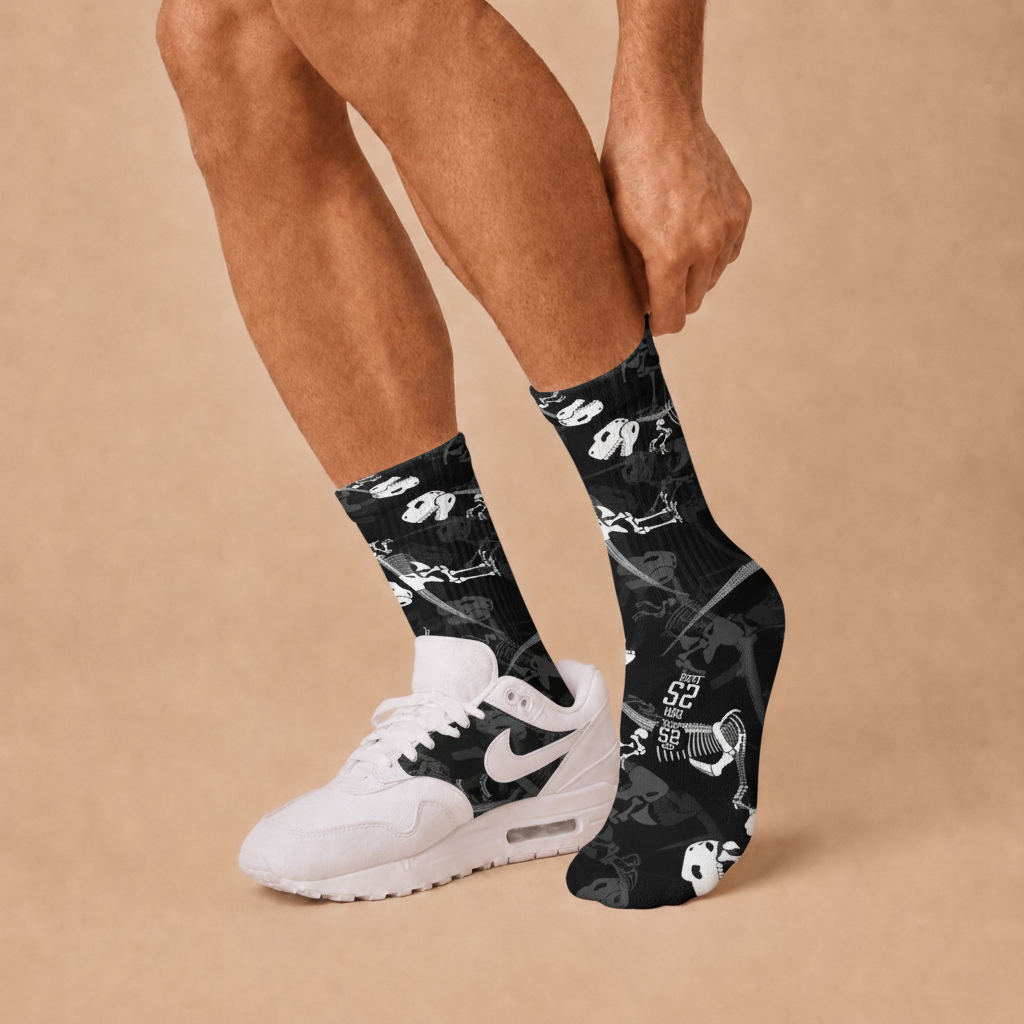 T-Rex X-Rays Crew Socks