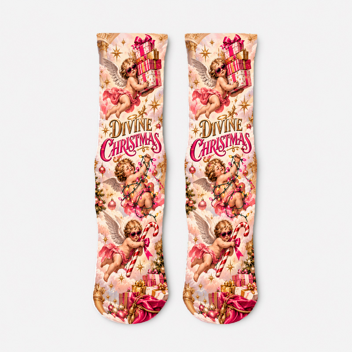Christmas 42 Divine Cherubs socks