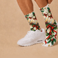 Christmas 6 Doves and Holly socks