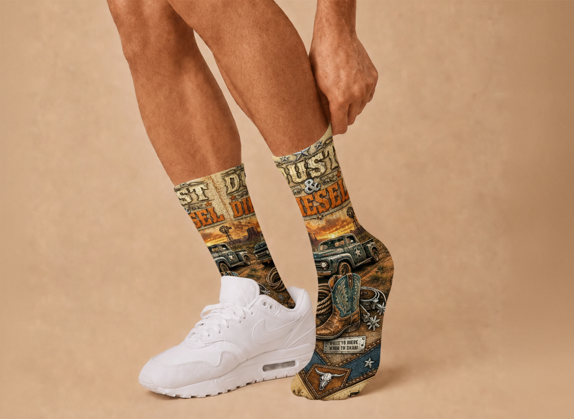 Modern Western Dust and Diesel socks