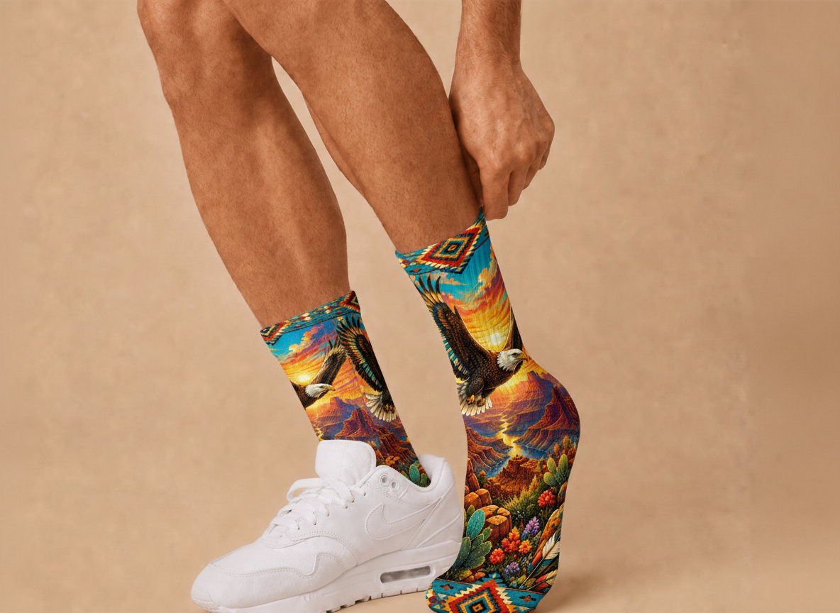 Southwestern Eagle Canyon socks