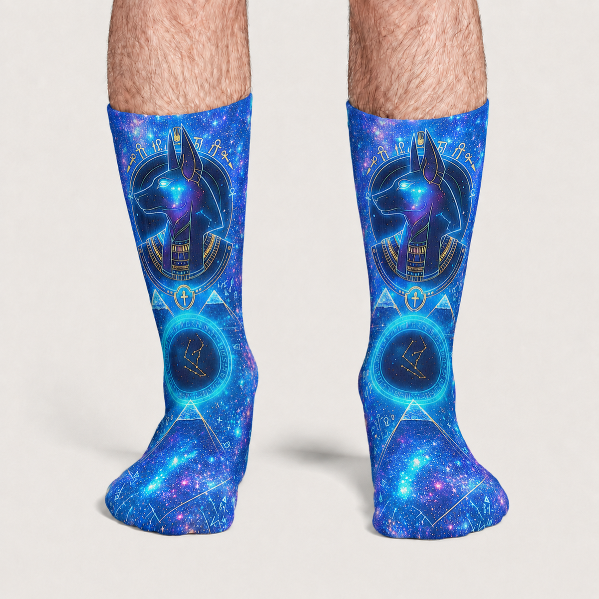 Egyptian Anubis Constellation socks
