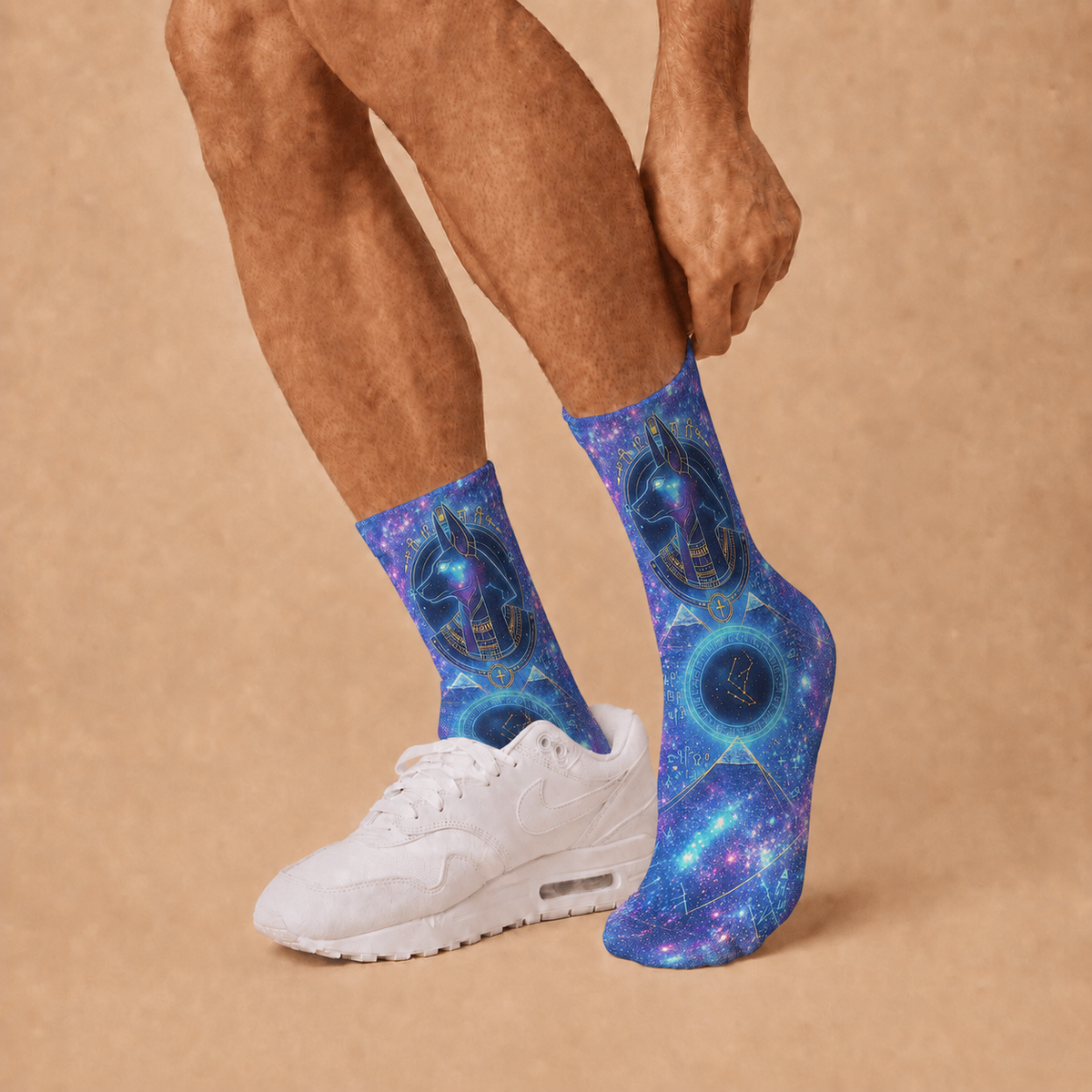 Egyptian Anubis Constellation socks