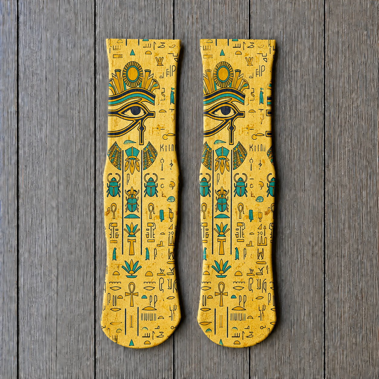 Egyptian Eye Of Horus Hieroglyph socks