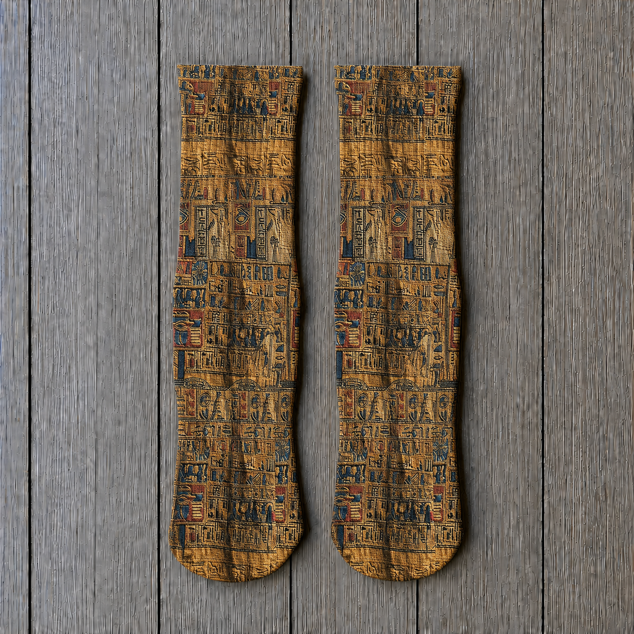 Egyptian Pharaoh´s Gold Script socks