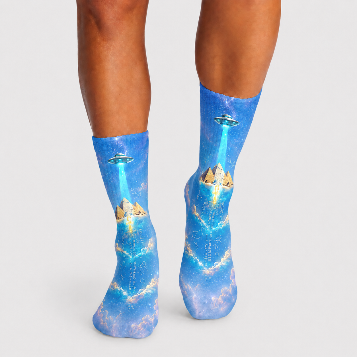 Egyptian Pyramid Beam Encounter socks