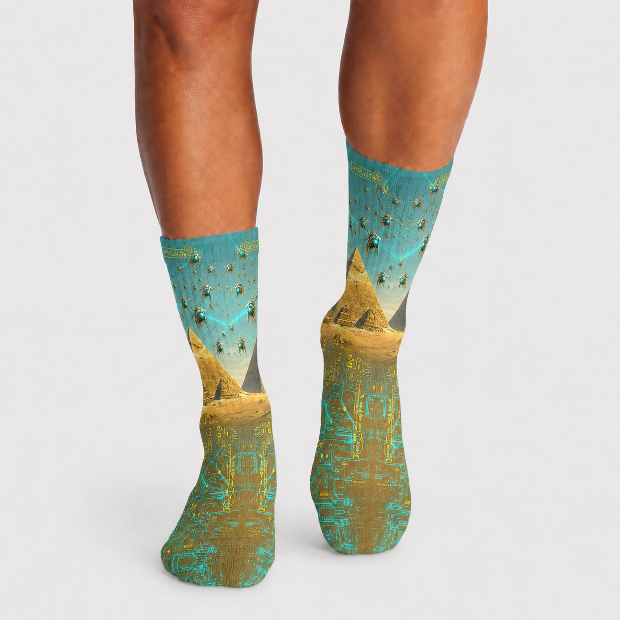 Egyptian Scarab Drone Swarm socks