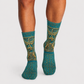 Egyptian Teal & Gold Horus Crest socks