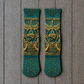 Egyptian Teal & Gold Horus Crest socks