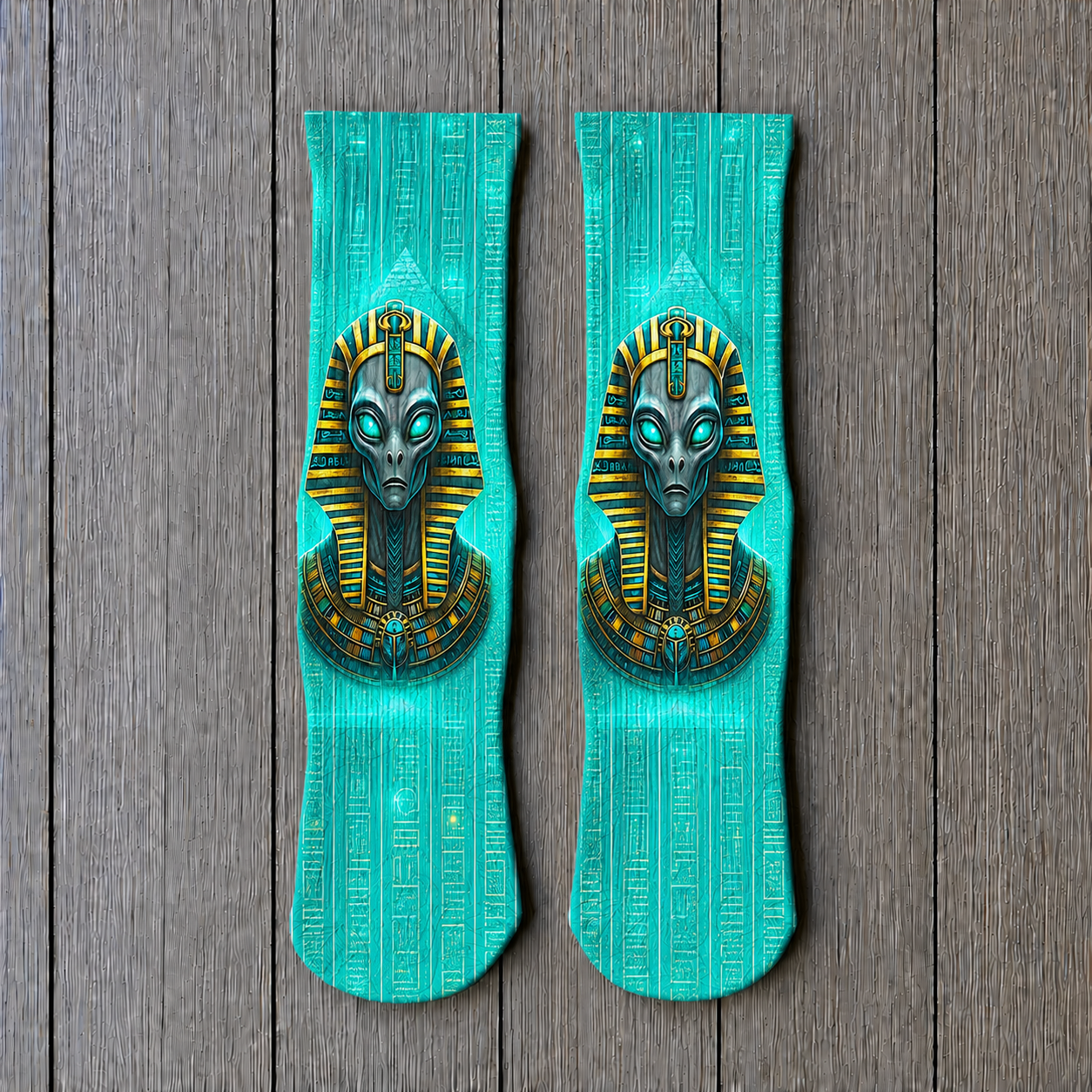 Egyptian Cyber Dynasty Pharaoh socks