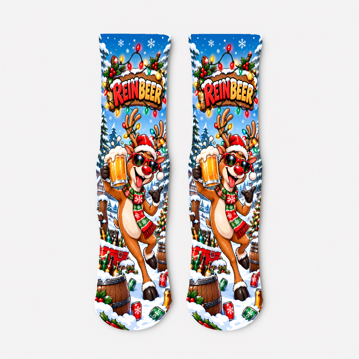 Christmas 31 Reinbeer Reindeer socks