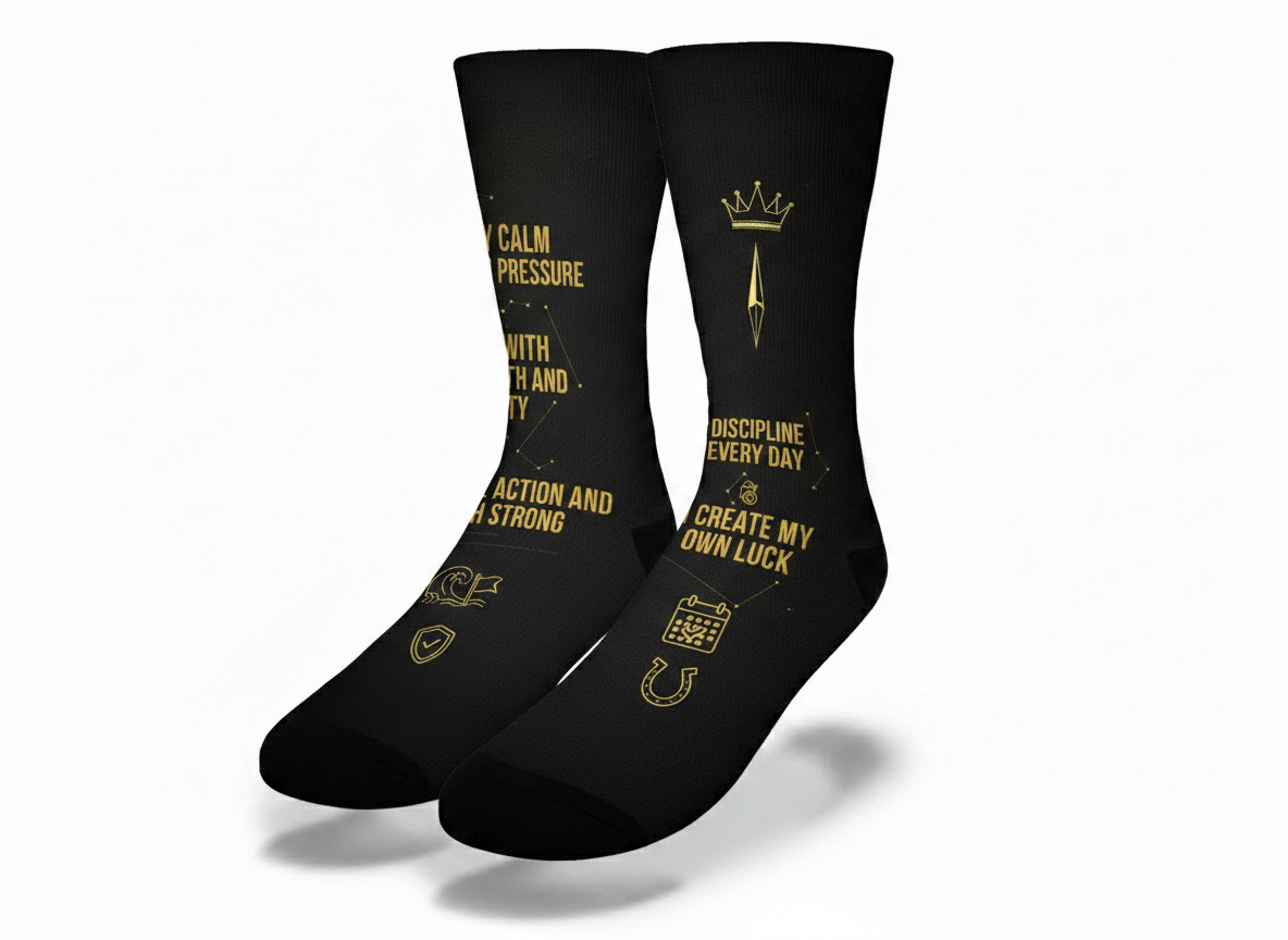 Finish Strong Affirmations Socks