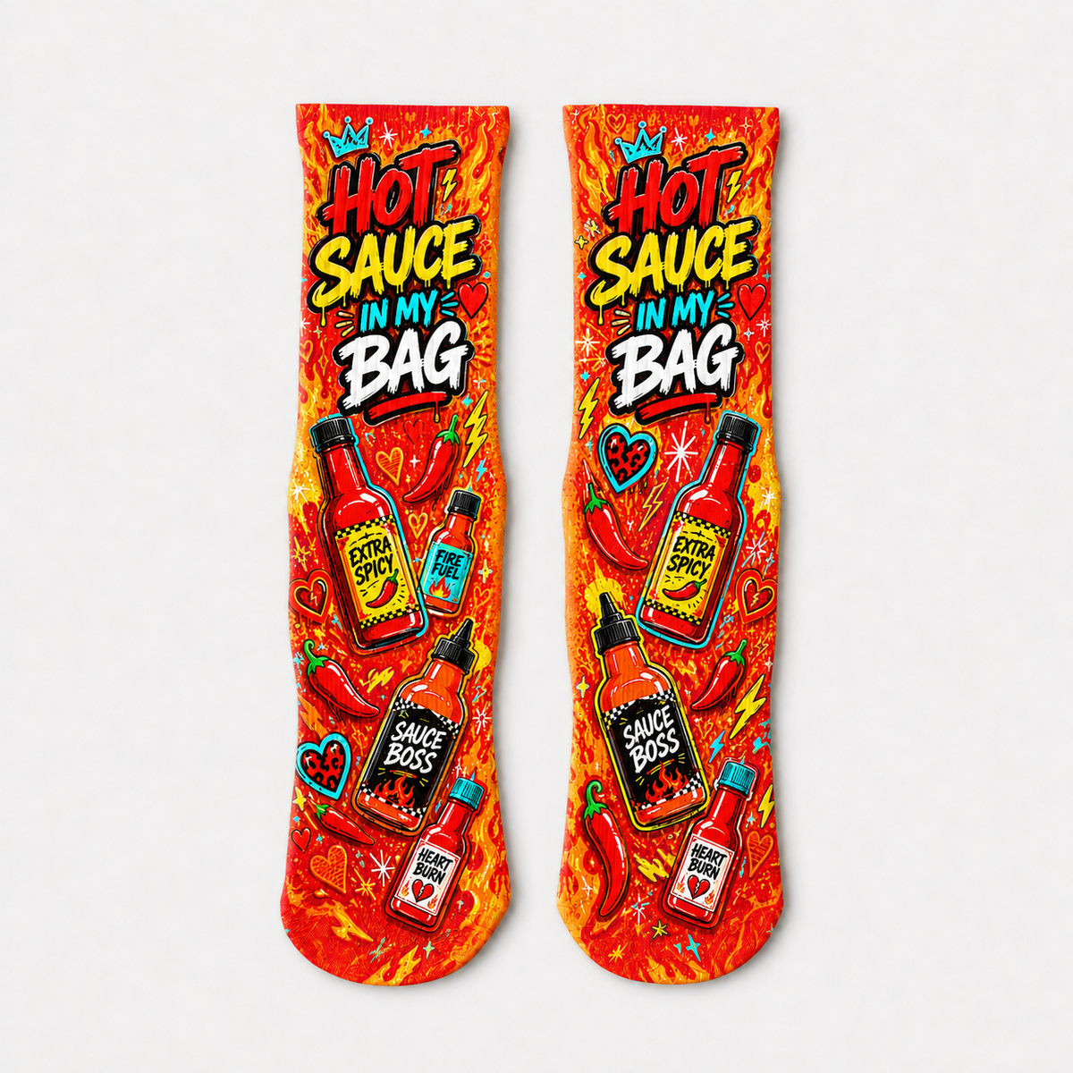Food Hot Sauce in my Bag socks